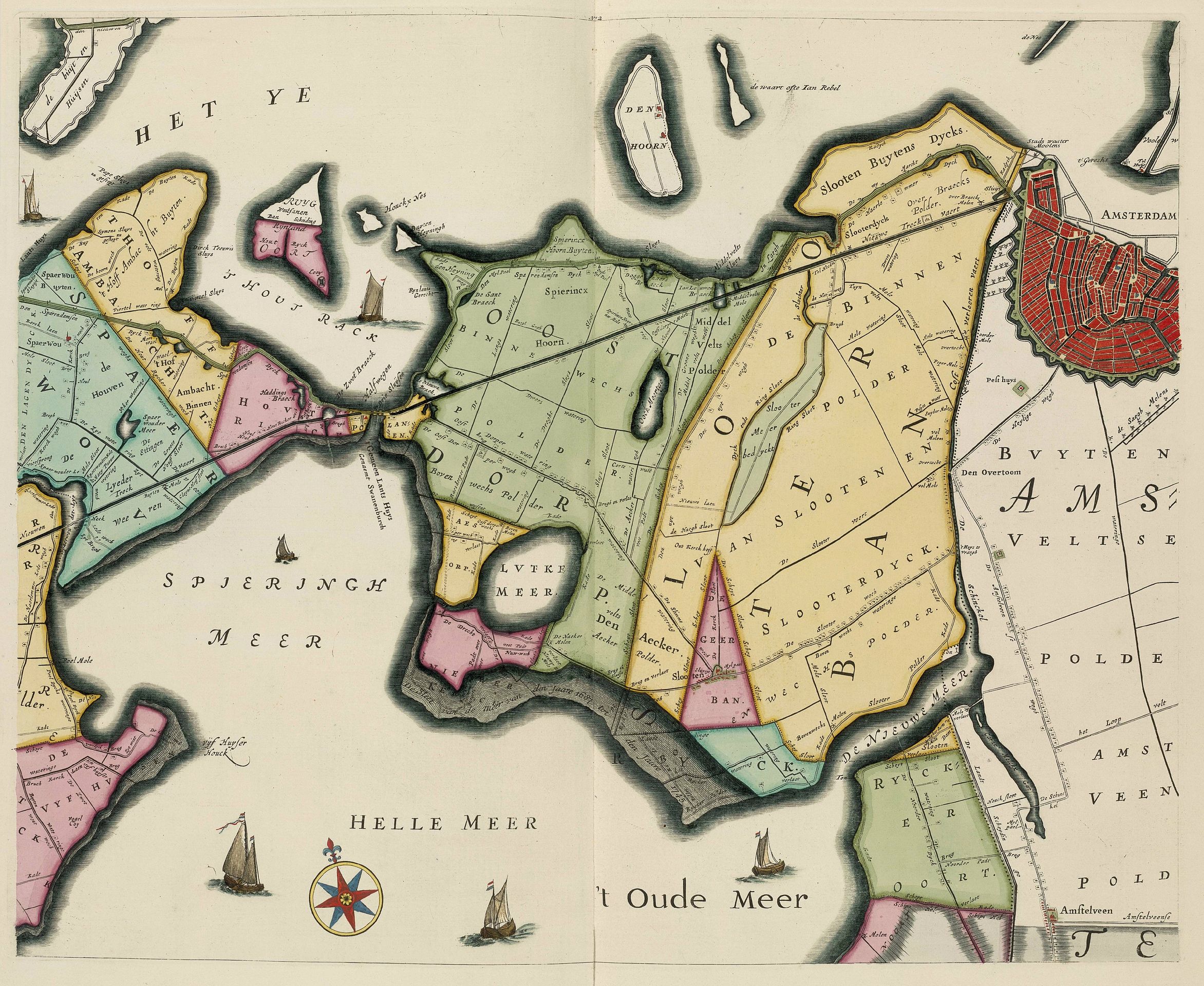 Netherlands,_Hoogheemraadschap_Rijnland,_Amsterdam_-_Halfweg,_map_of_1746